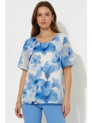 φλοραλ μπλουζα μουσελινα