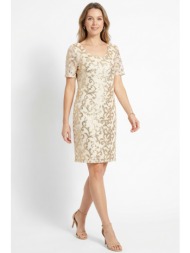 χρυσο δαντελενιο φορεμα ...