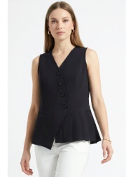 μαυρο γιλεκο με πιετες