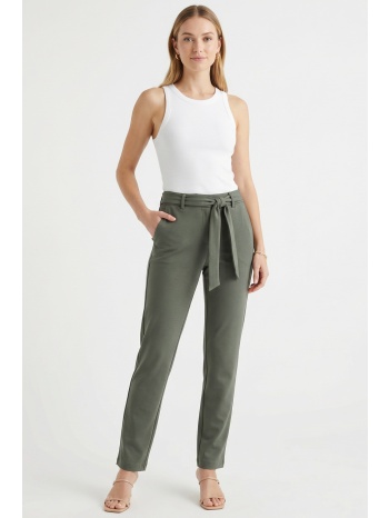 χακι παντελονοκολαν με τσεπες και ζωνη