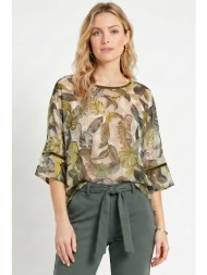 φλοραλ μπλουζα με ρελια