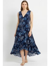 φλοραλ κρουαζε ασυμμετρο φορεμα