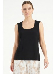 μαυρη αμανικη μπλουζα με τετραγωνο λαιμο