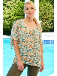 φλοραλ μπλουζα με ...