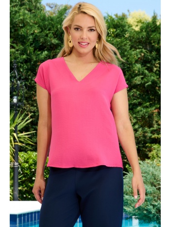 φουξια ζαπονε μπλουζα σε ισια γραμμη σε προσφορά