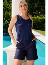 μπλε αμανικο ελαστικο τοπ