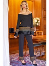 μαυρο ελαστικο παντελονι ...