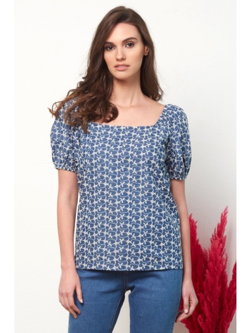 κοντομανικη ολοκεντητη μπλουζα σε προσφορά