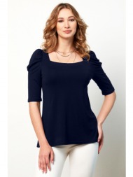 μπλε μπλουζα με σουρα ...