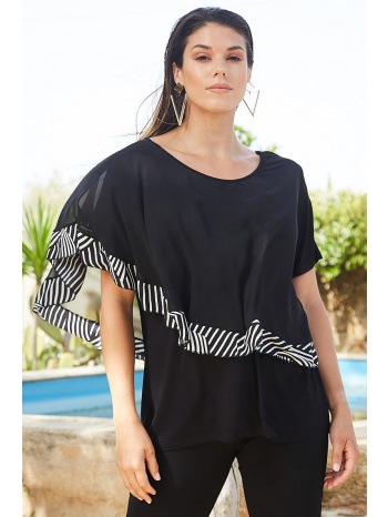 μπλουζα με βολαν εμπριμε σε προσφορά