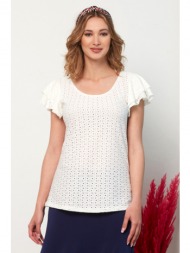 εκρου μπλουζα με βολαν ...