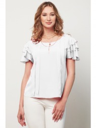 εκρου μπλουζα με βολαν ...