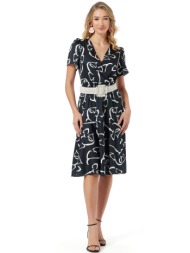 ασπρομαυρο φορεμα με ...