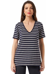 μπλε ριγε μπλουζα με ...