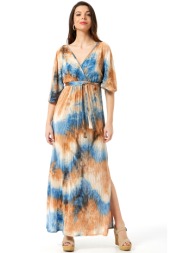 εμπριμε πλισε μαξι φορεμα