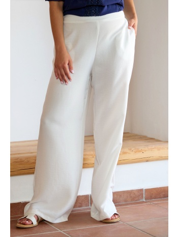 εκρου linen-look παντελονα σε προσφορά