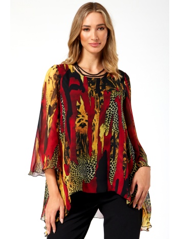 εμπριμε μπλουζα μουσελινα με μυτες σε προσφορά