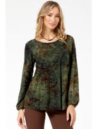 φλοραλ μπλουζα με ...