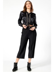 μαυρη πλισε zip culotte