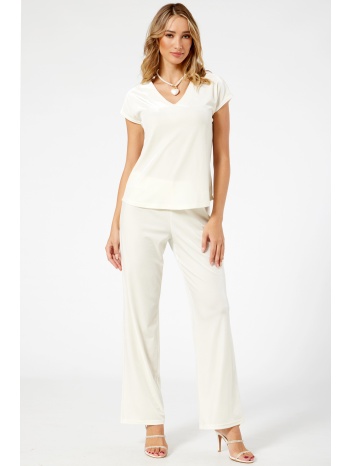 εκρου βελουδινο παντελονι σε ισια γραμμη σε προσφορά