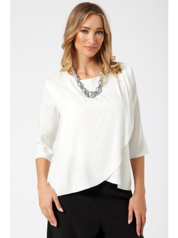 εκρου ασυμμετρη μπλουζα με τρουακαρ μανικι σε προσφορά