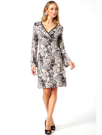 κρουαζε πλεκτο φορεμα animal print σε προσφορά