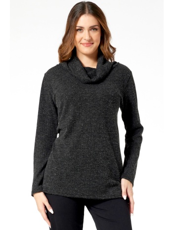 γκρι πλεκτη μπλουζα με χαλαρο ζιβαγκο σε προσφορά