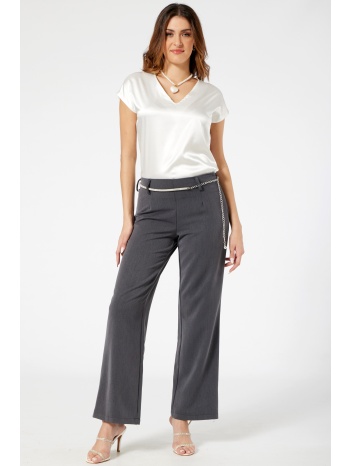 γκρι παντελονι σε ισια γραμμη με φερμουαρ σε προσφορά