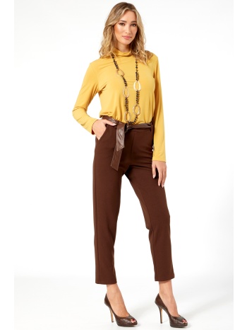 καφε παντελονοκολαν με τσεπες και ζωνη σε προσφορά