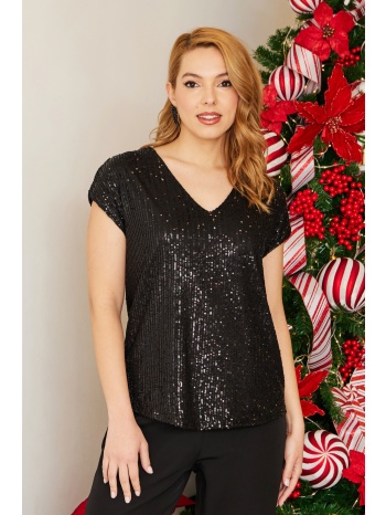 μαυρη ζαπονε μπλουζα παγιετα σε προσφορά