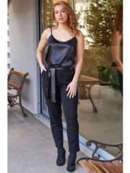 μαυρο παντελονοκολαν με τσεπες και ζωνη