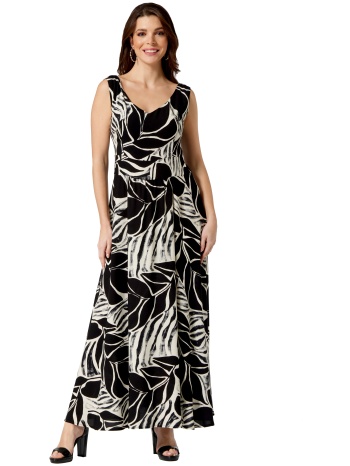 φλοραλ μαξι φορεμα με σουρα σε προσφορά