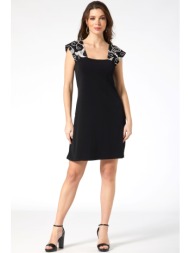 μαυρο φορεμα με κεντημα