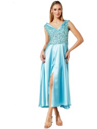 γαλαζιο σατεν μαξι ...