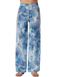 μπλε λεοπαρ παντελονι με φερμουαρ