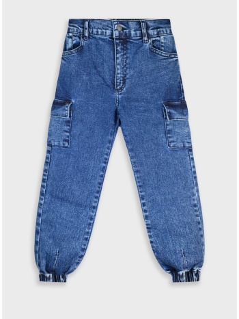 τζην παντελόνι cargo | dark blue denim