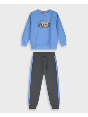 φούτερ φόρμα με τύπωμα | ανθρακι