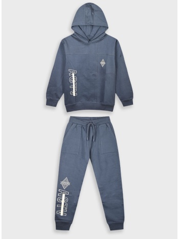 φούτερ φόρμα με τύπωμα | ανθρακι