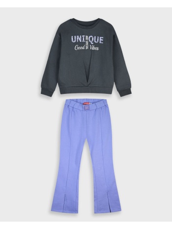 φούτερ φόρμα με τύπωμα | λιλα