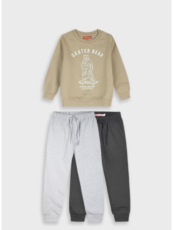 φούτερ φόρμα με τύπωμα | ανθρακι