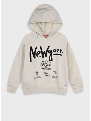 μπλούζα φούτερ με κουκούλα για κορίτσι | βανιλια