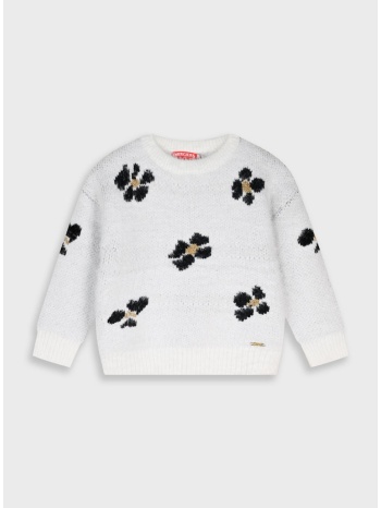 πλεκτή μπλούζα με λουλούδια για κορίτσι | παγος