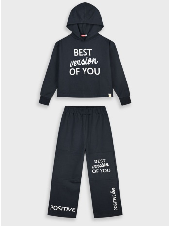 φούτερ φόρμα με τύπωμα | μαυρο