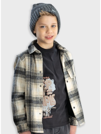 καρρώ πουκάμισο/ζακέτα | μαυρο