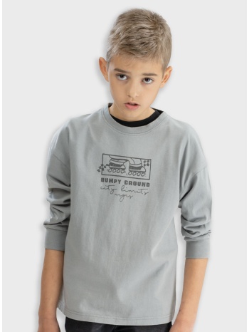 μακρυμάνικη μπλούζα | silver grey