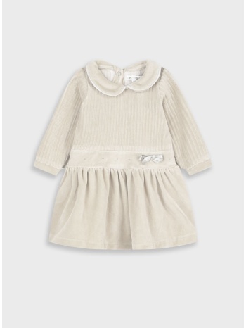 βρεφικό βελουτέ φόρεμα | εκρου