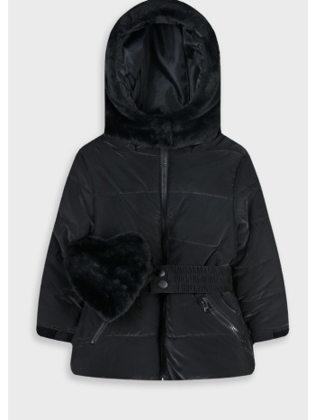 μπουφάν με αποσπόμενη κουκούλα | μαυρο