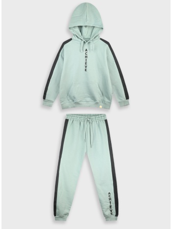 φούτερ φόρμα με τύπωμα | φυστικι