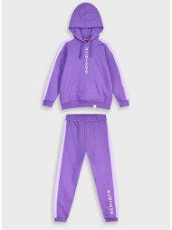 φούτερ φόρμα με τύπωμα | μωβε