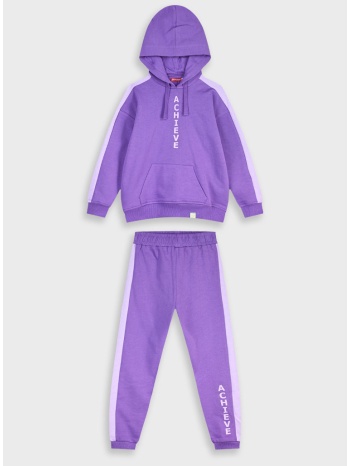 φούτερ φόρμα με τύπωμα | μωβε